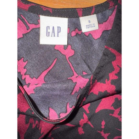 GAP Black Red Floral Maxi Slip Dress Y2K Goth Grunge Size S - Picture 5 of 8